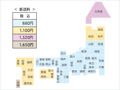 送料改定のお知らせ